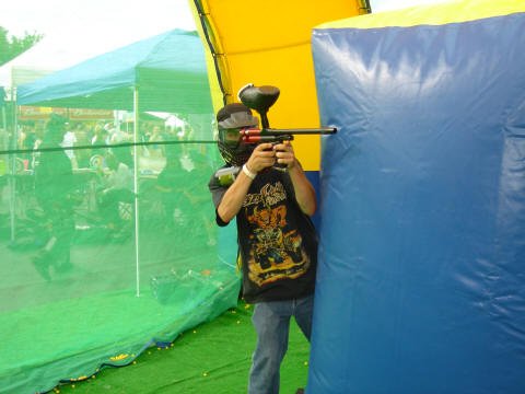 Portable Paintless Paintball Arena